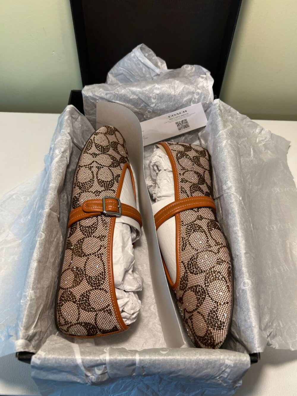 Coach Women's Crystal Signature Jacquard Mary Jane Shoes - Picture 14 of 15